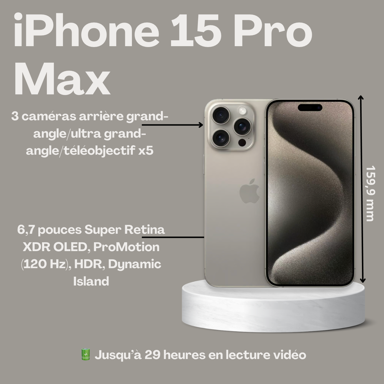 Location iPhone 15 Pro Max dès 43,90€/mois sur Loue Ton Mobile