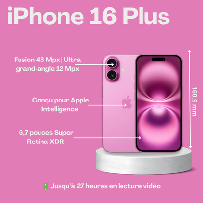 Location iPhone 16 Plus reconditionné