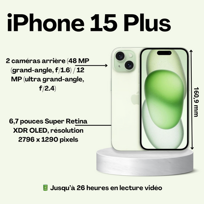 Location iPhone 15 Plus dès 33,90€/mois sur Loue Ton Mobile